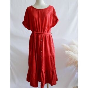 Magaschoni Red Midi Dress